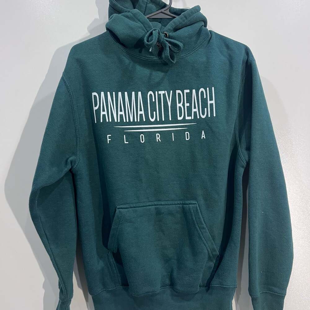 Panama City Beach Florida Green Graphic Long Sleeve Hoodie